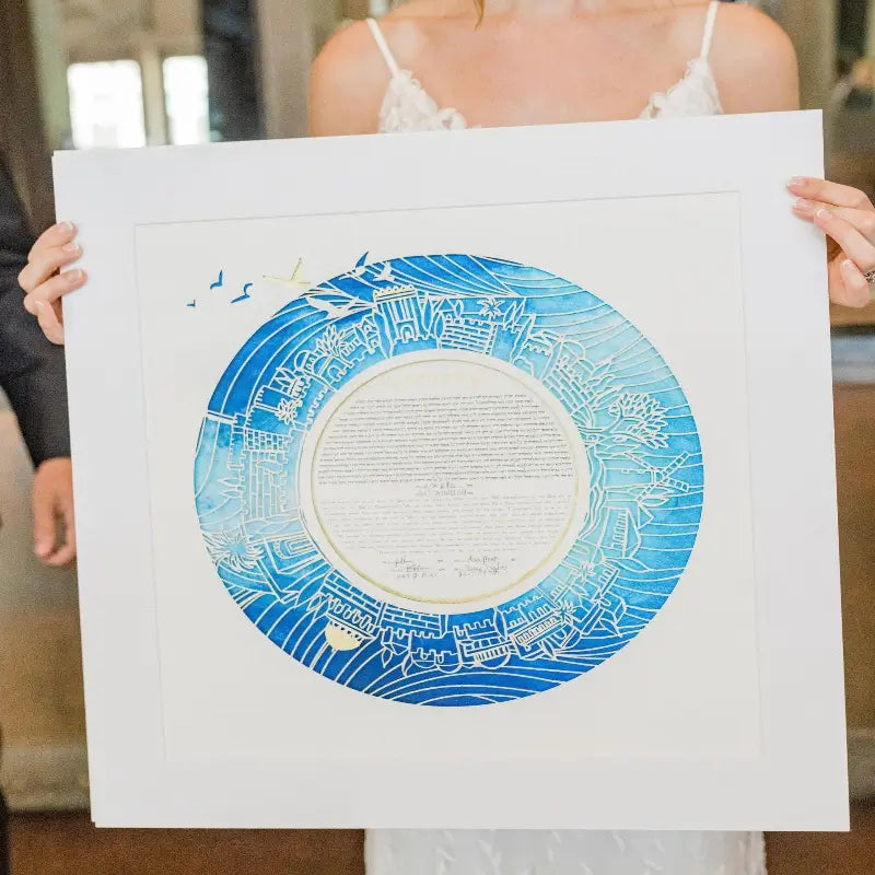 Jerusalem Papercut ketubah