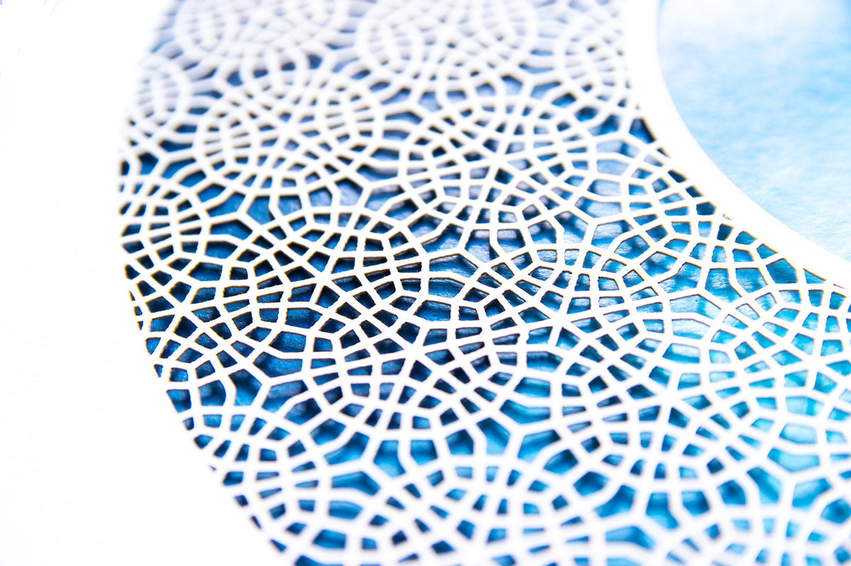 PaperCut Geometric Ketubah, Modern LaserCut ketubah