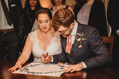 Ecalyptus Ketubah, Watercolor Ketubah Print