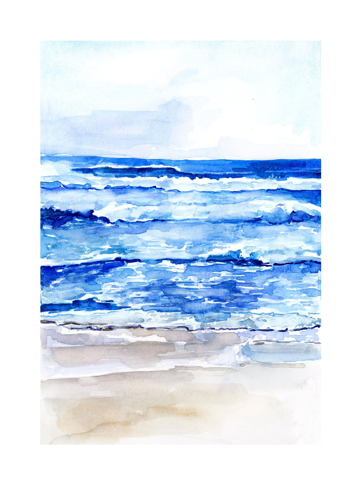Sea Art Print, Watercolor Print, Ocean Print, Sea wall Art
