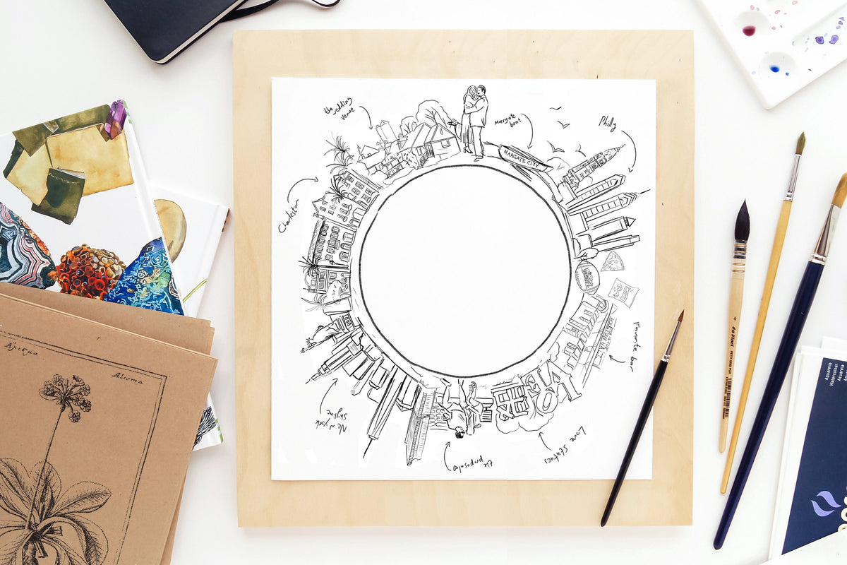 Custom Ketubah, Hand painted ketubah design