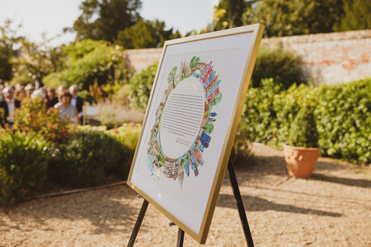 Custom Ketubah, Hand painted ketubah design