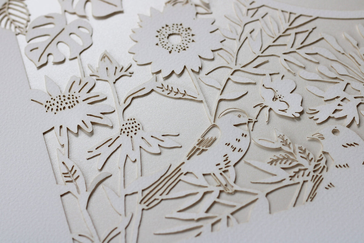 Wild Papercut Ketubah | Botanical Wedding ketubah