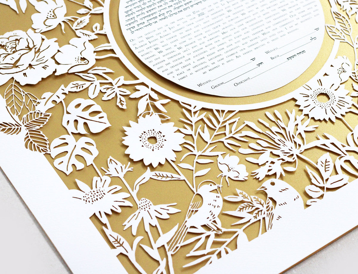 Papercut &quot;Wild&quot; Ketubah