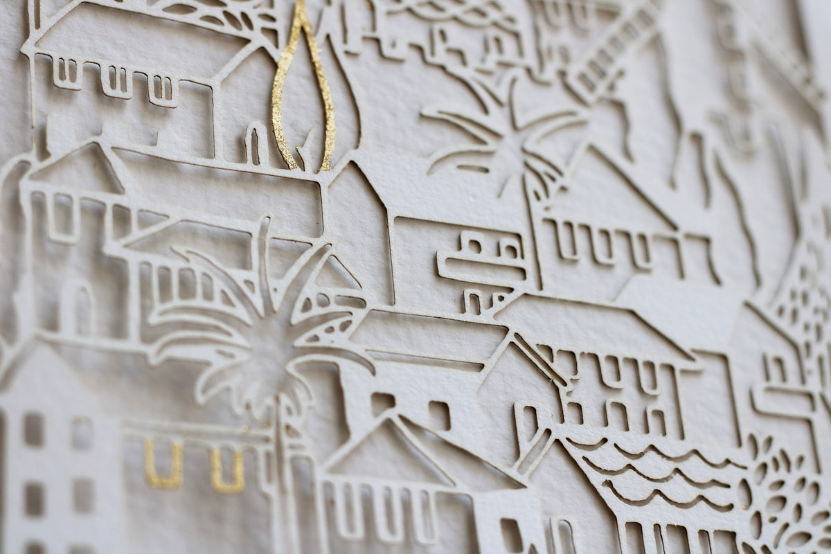 PaperCut Jerusalem ketubah, Lasercut Interfaith ketubah, Custom ketubah