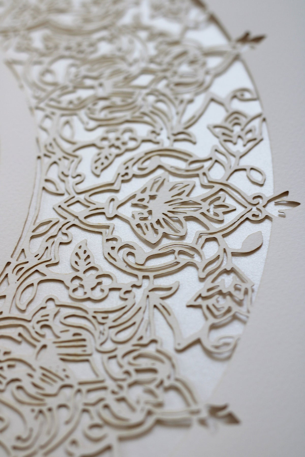 PaperCut &quot;Persian&quot; Ketubah in Grey- light blue