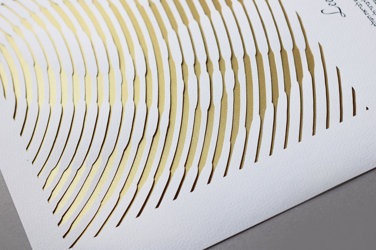 LOVE Papercut Ketubah, Interfaith ketubah, Modern Ketubah