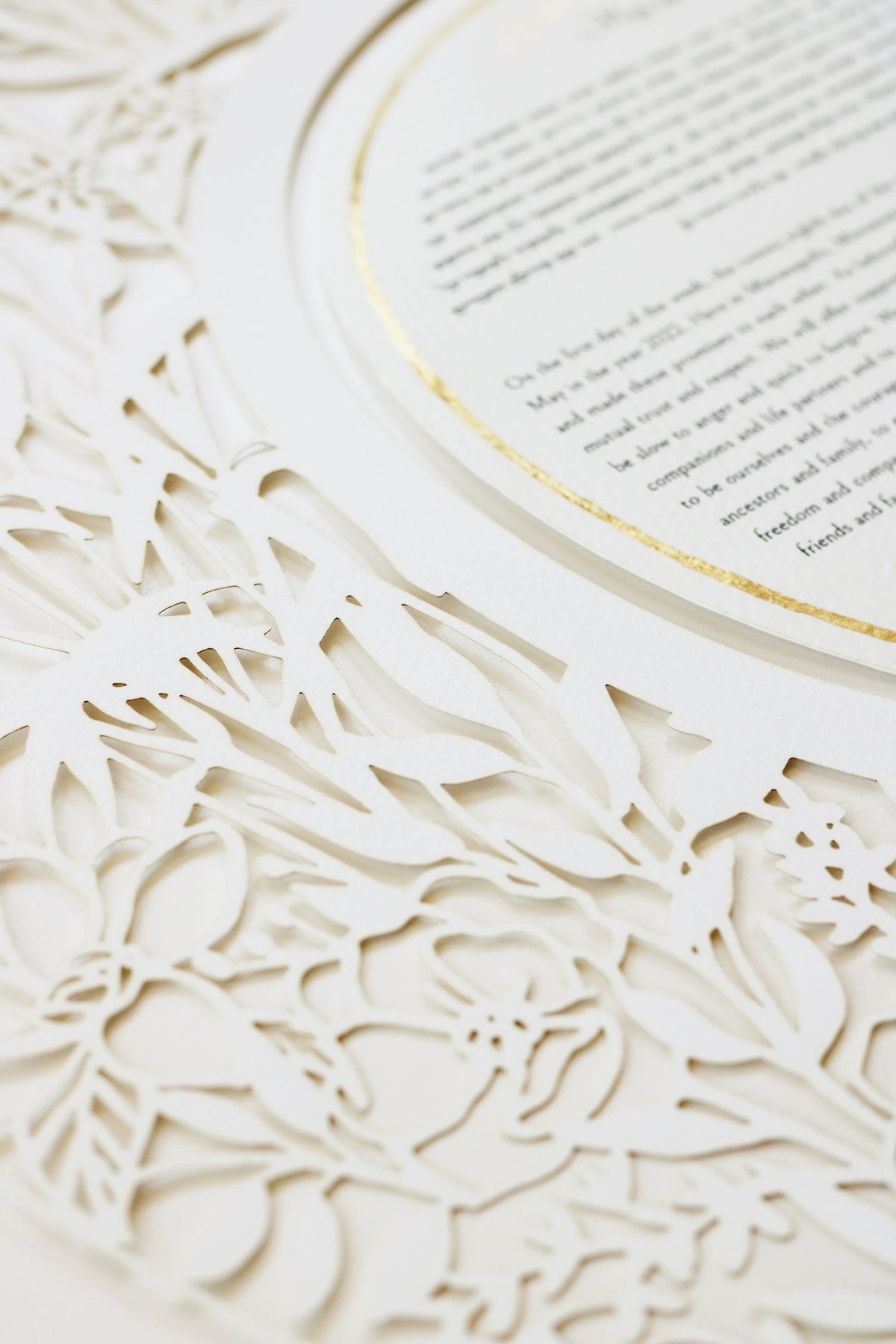 Song of Songs Papercut Ketubah