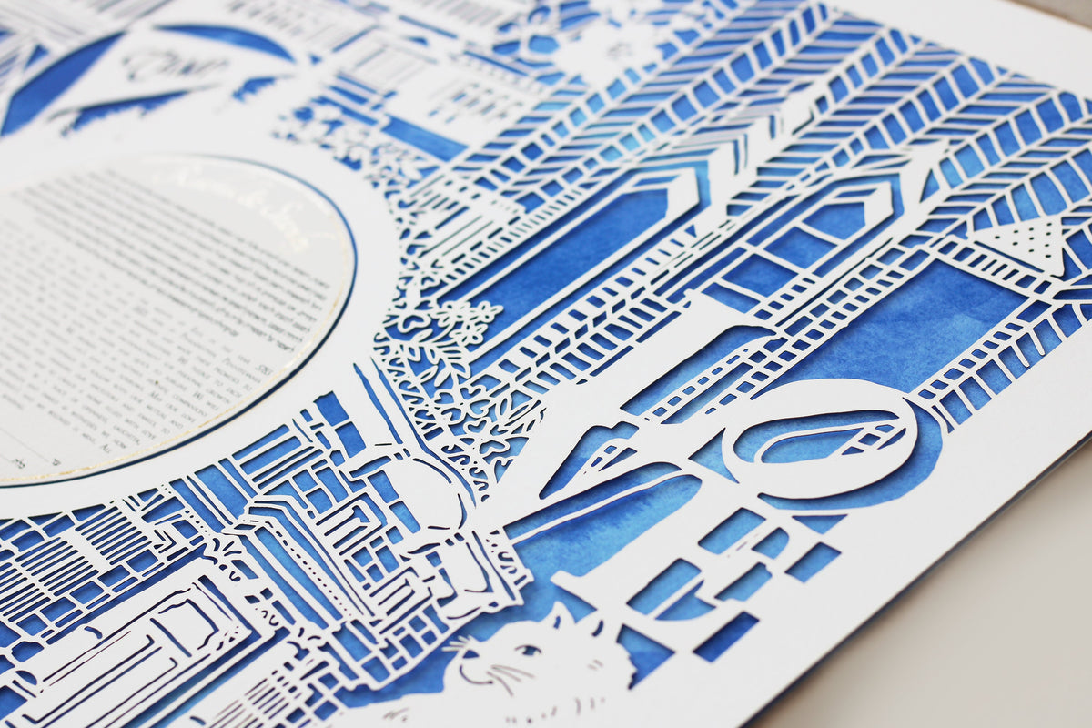 Papercut Custom made Ketubah, Bespoke Wedding Ketubah
