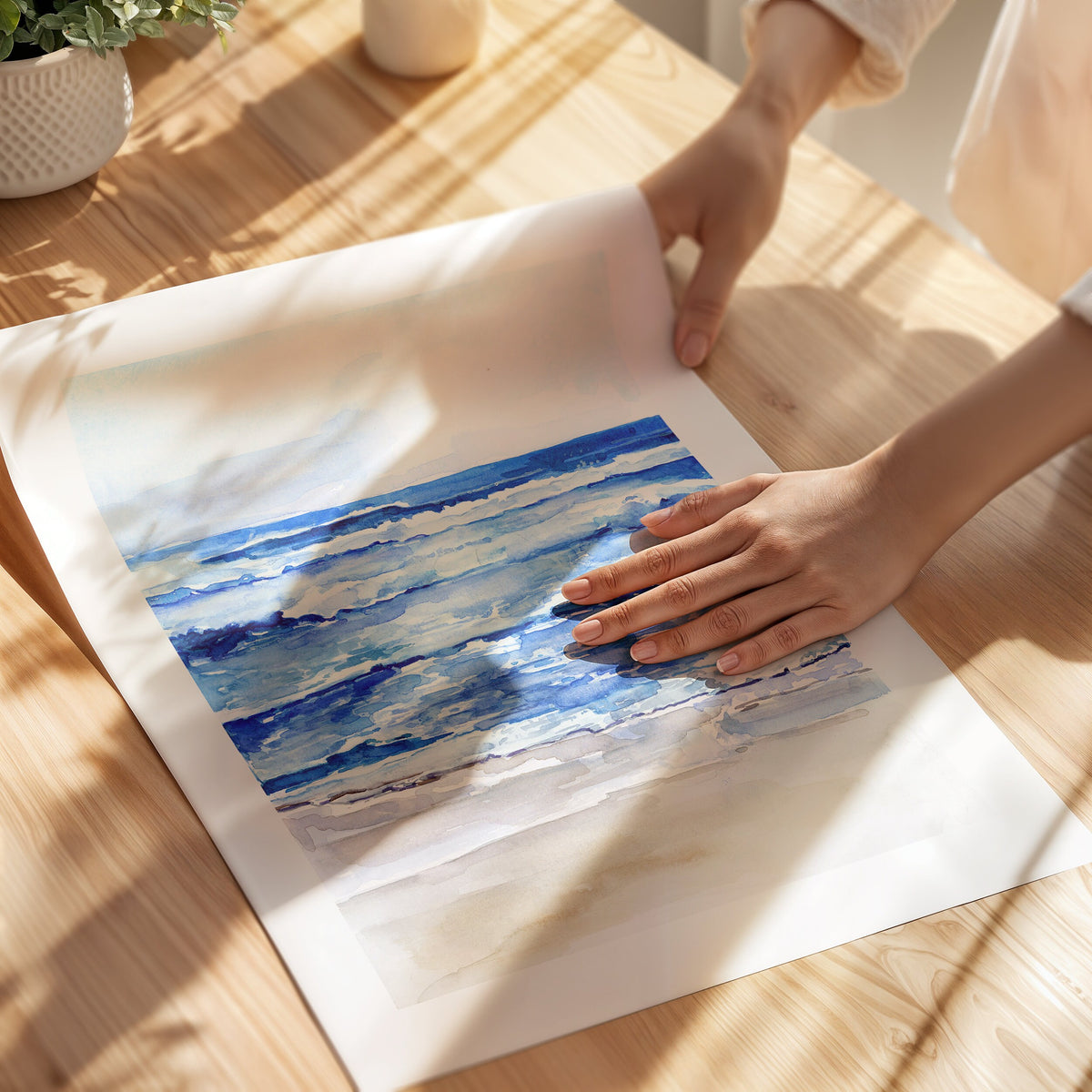 Sea Art Print, Watercolor Print, Ocean Print, Sea wall Art