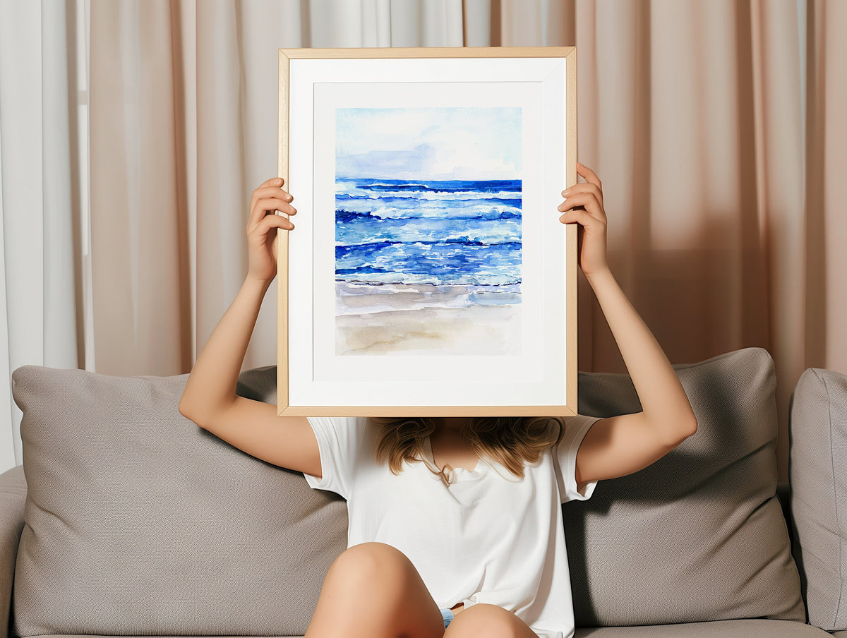 Sea Art Print, Watercolor Print, Ocean Print, Sea wall Art
