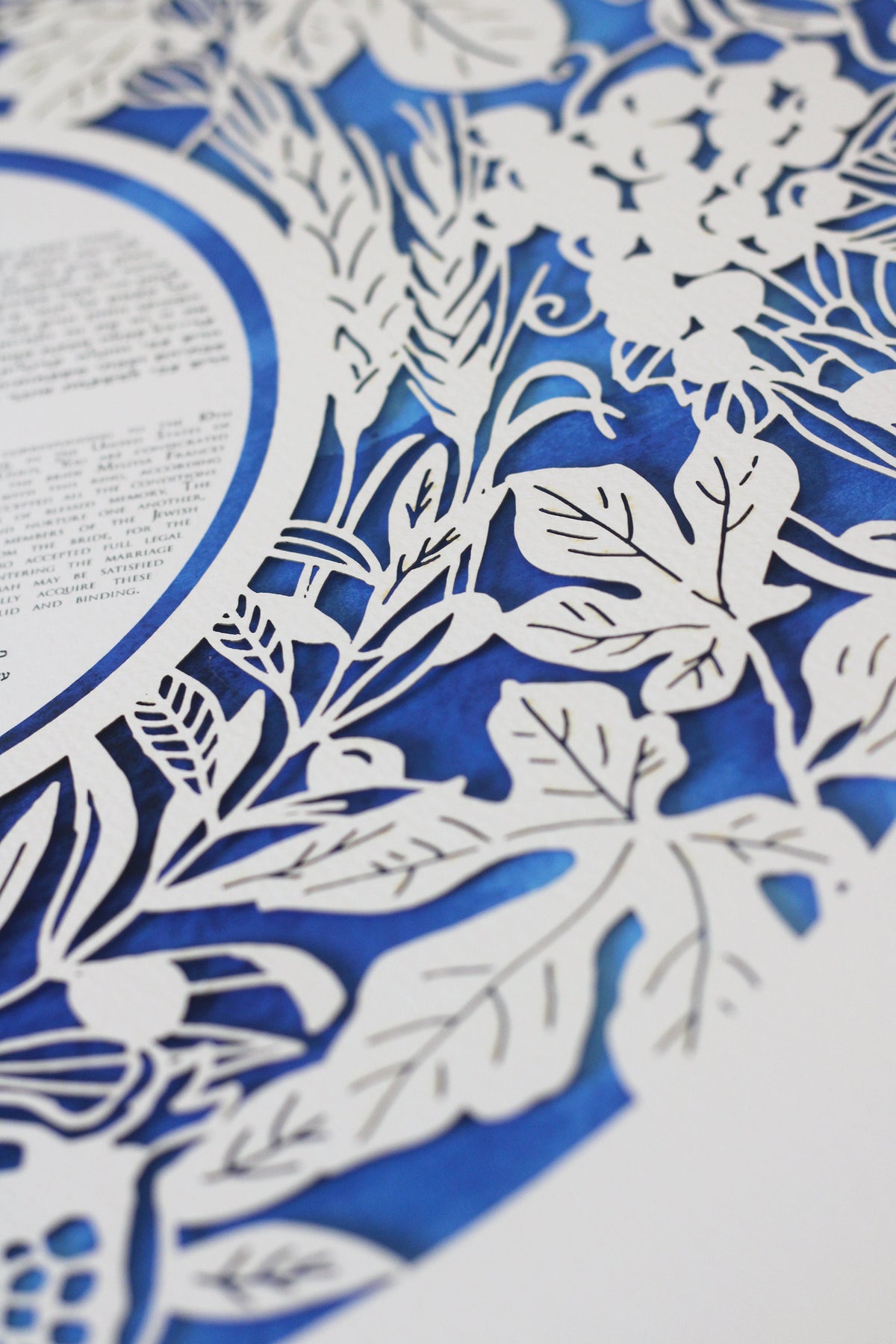 Seven Species Papercut Ketubah