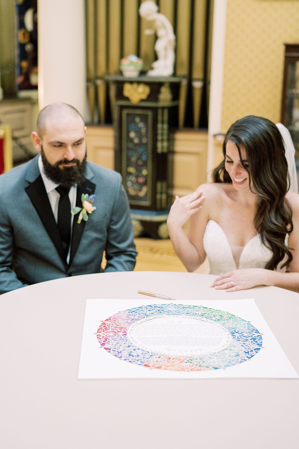 Rainbow Ketubah | Colorful Papercut Ketubah