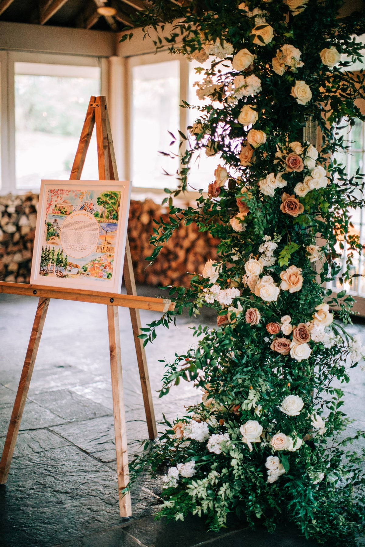 Watercolor Bespoke ketubah design