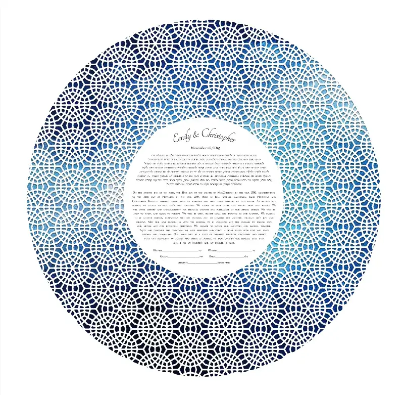 Geometric Papercut ketubah