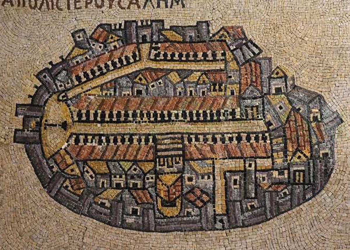 Jerusalem Medaba Map