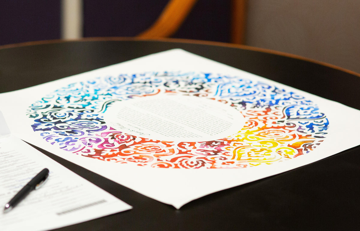 Rainbow ketubah