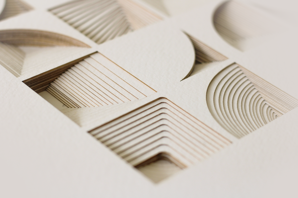 &quot;CUBES&quot; 19 layers Papercut Ketubah