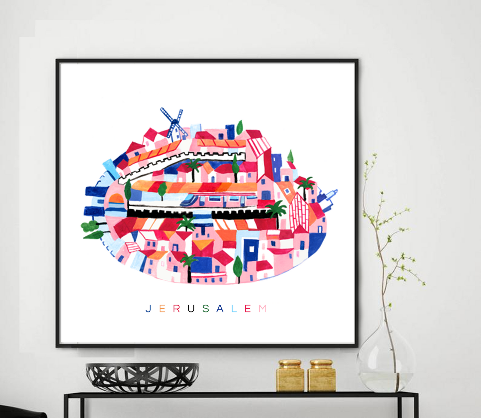 Jerusalem Medaba Map