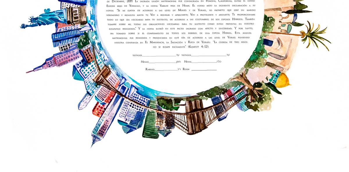 NYC &amp; JRM ketubah