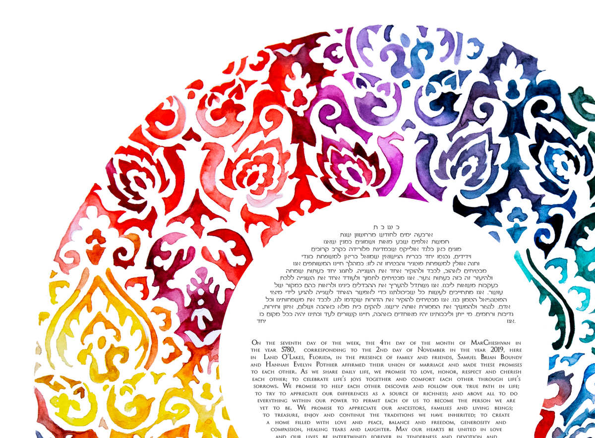 Rainbow ketubah