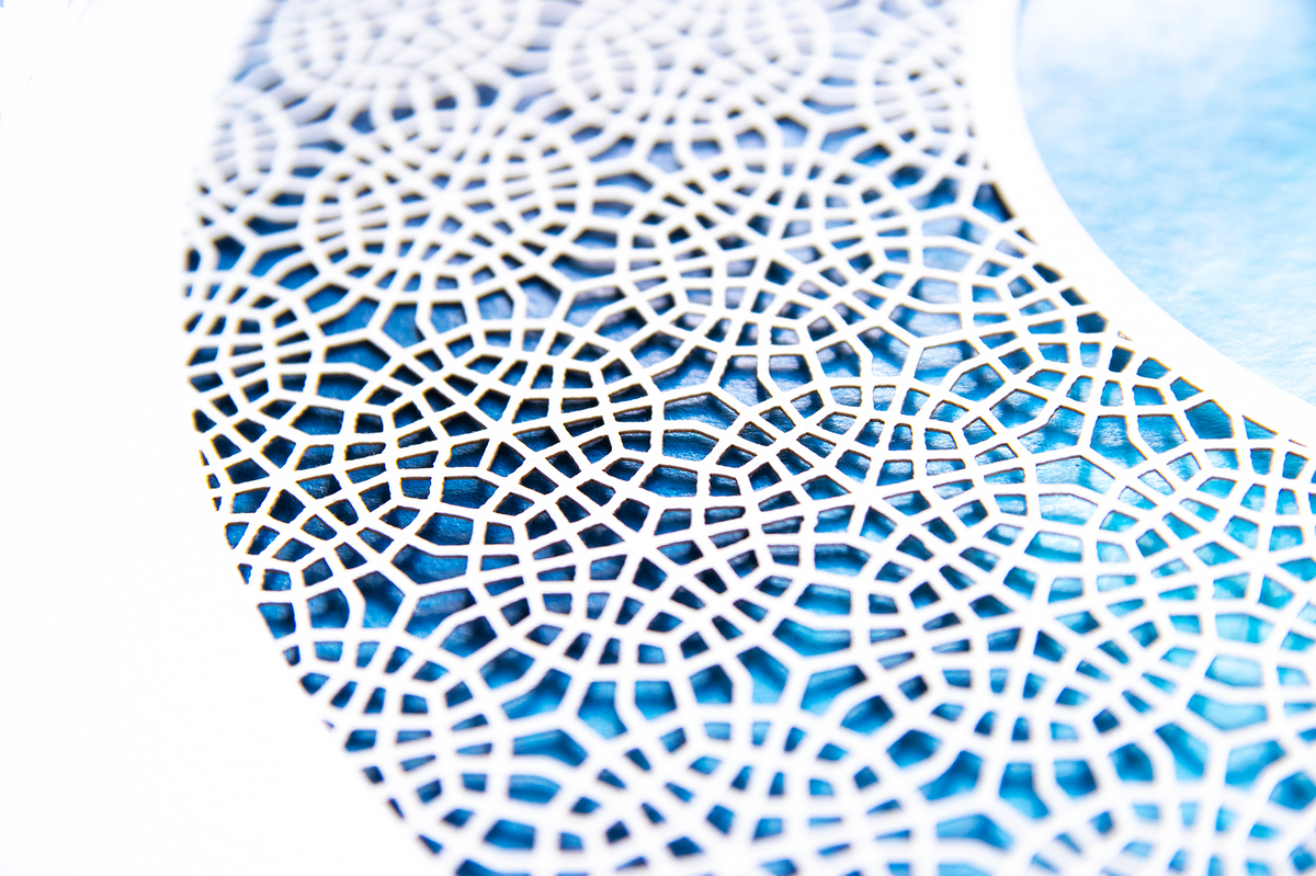 Geometric Papercut ketubah