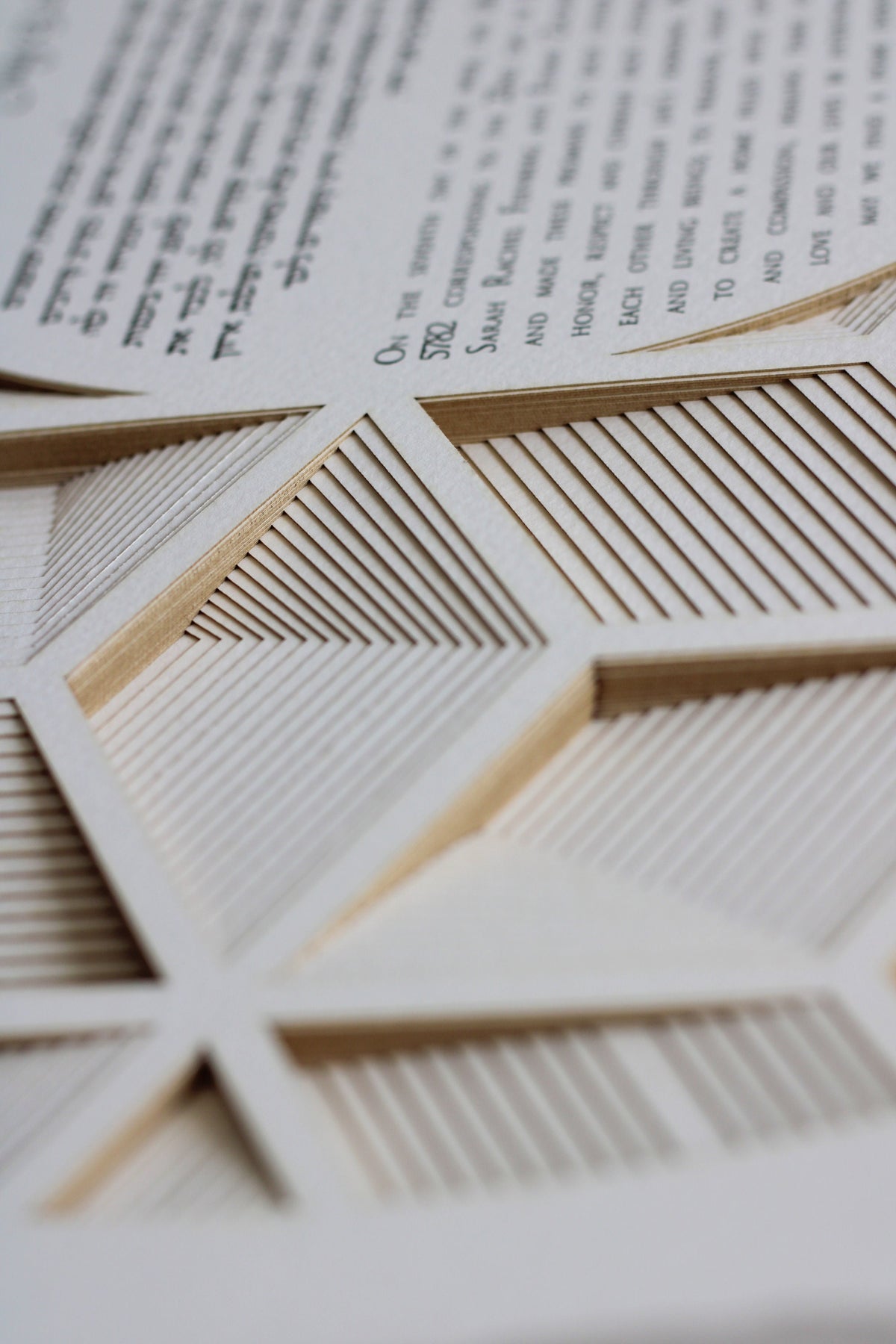 3D Papercut &quot;infinity&quot; Ketubah | Multilayer Geometric Ketubah
